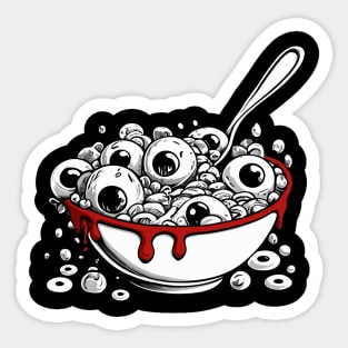 Cereal Killer- Bloody Breakfast Comic Book Design Sticker